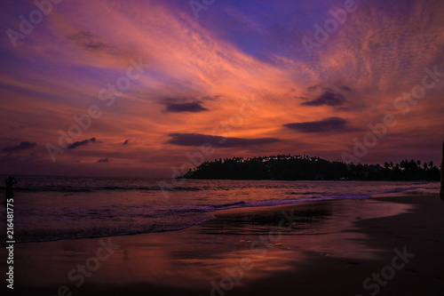 Sri lanka Mirissa Beach Sunset © 立技 陈