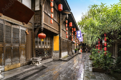 Fényképezés Old buildings in Kuan Alley and Zhai Alley, Chengdu, Sichuan