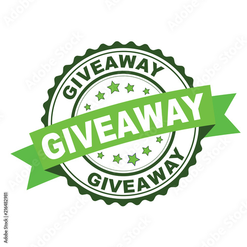 Green rubber stamp with giveaway concept