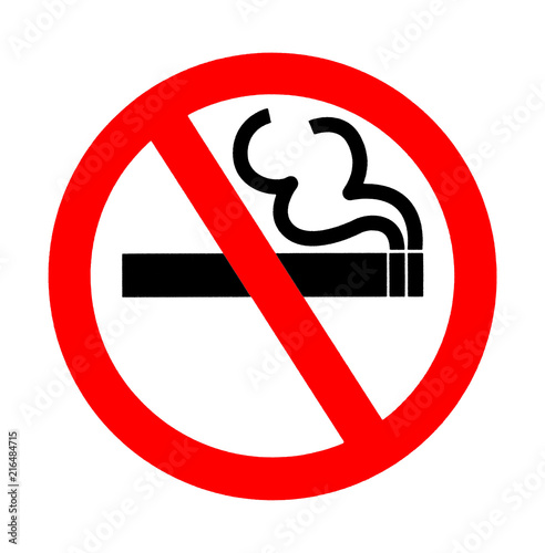 No smoking warning sign, Symbol.