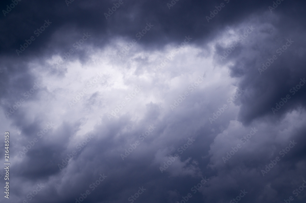blue sky with white and gray clouds; cumulus. background; nature