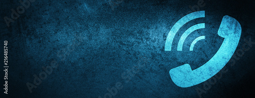 Phone ringing icon special blue banner background