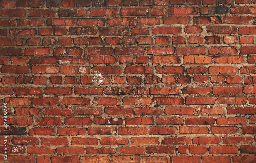 Naklejka premium old red brick wall