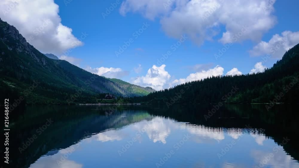 Alpine mountain lake in Poland High Tatras Mountains. Morskie Oko lake timelapse video. Alpine mountain lake in Poland High Tatras Mountains. Morskie Oko lake timelapse video.