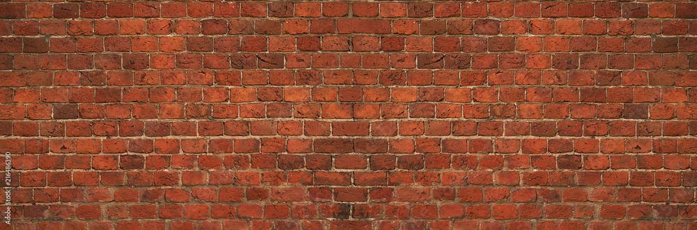 horizontal old brick wall