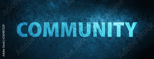 Community special blue banner background