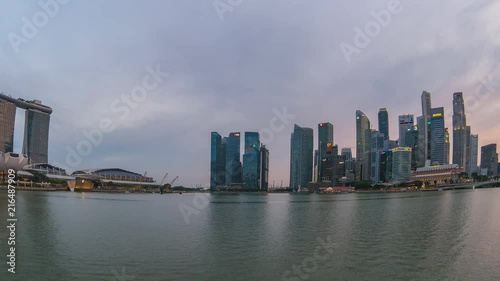 Wallpaper Mural Day to Night time Lapse video of Singapore cityscape skyline
 Torontodigital.ca