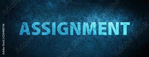 Assignment special blue banner background