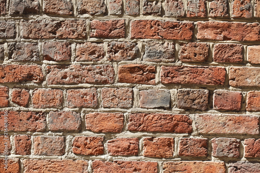 Fototapeta premium alte Ziegelsteinmauer, Ziegelsteine