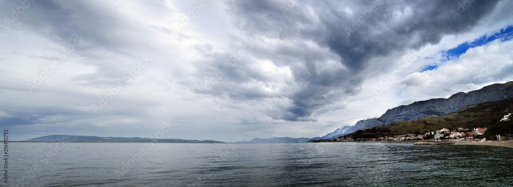 Stormy sky above adriatic sea Croatia Stormy sky above adriatic sea Croatia