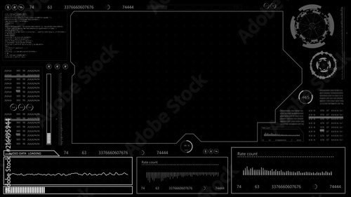 Futuristic infographic elements.HUD background animation.Digital interface for head up display.HUD element.Technology background.HUD.