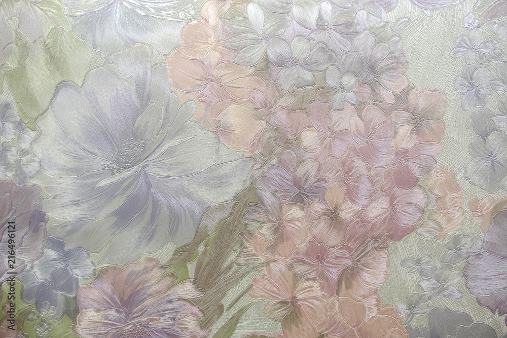 Fototapeta Malowane pastelowe kwiaty