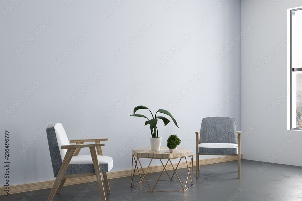 Fototapeta premium Clean living room interior