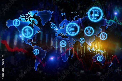 Wallpaper Mural Global business and exchange concept Torontodigital.ca