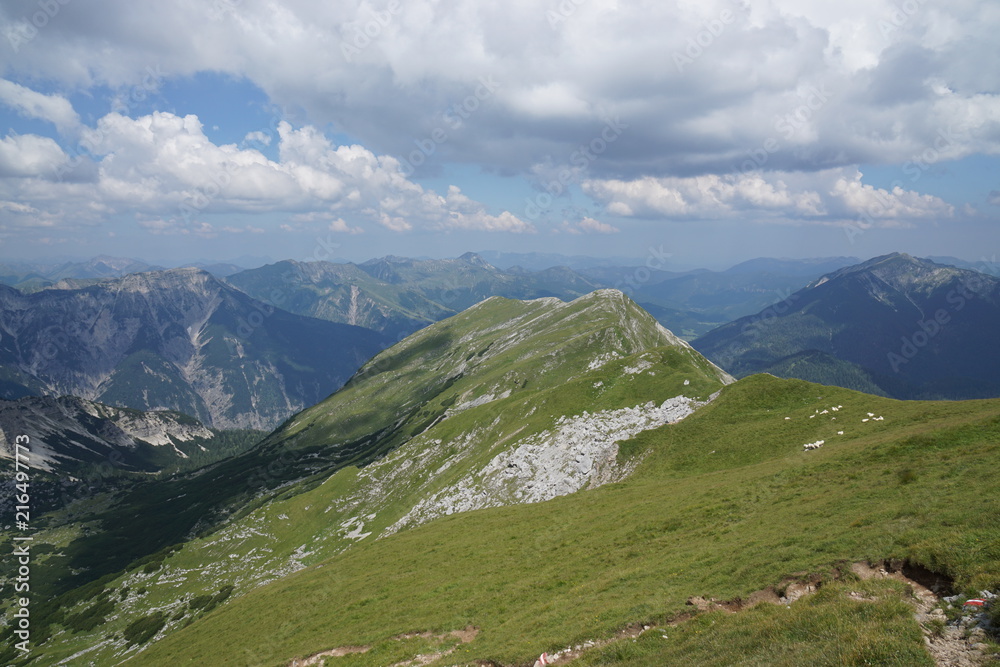Fototapeta premium Bavarian mountains with clouds
