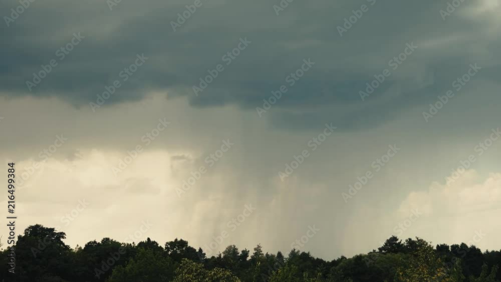 A wide shot of a summer storm. A wide shot of a summer storm.