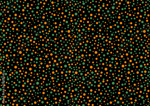 computer illustration of dots seamless pattern on black background 