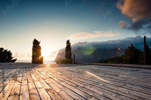 Beautiful sunset Aya Cape. (Laspi, Crimea, Ukraine 2018) photo