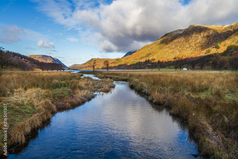 Buttermere from Peggys bridge. English Lake District.