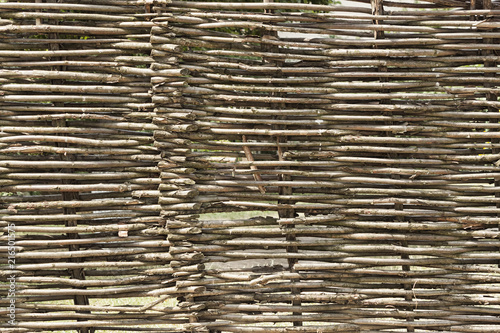 A fence of twigs rods