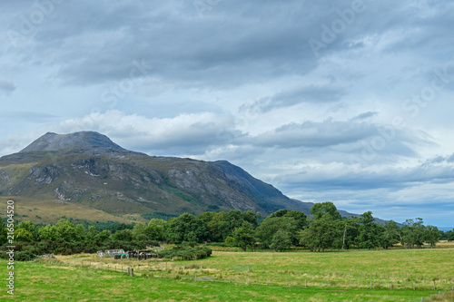 Mountain ridge in the Torridon area of the Highlands of Scotland