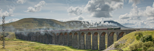 flying scotsman on the ribblehead viaduct photo