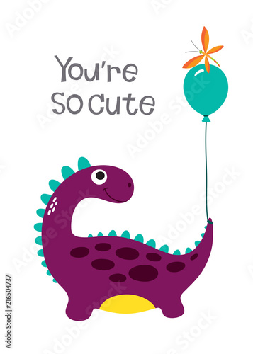 Cute dino illustration
