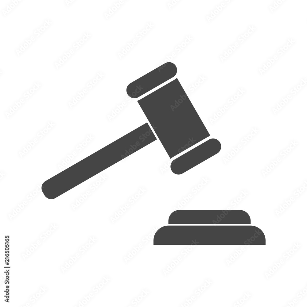 Gavel judge vector illustration in flat style Gavel judge vector illustration in flat style