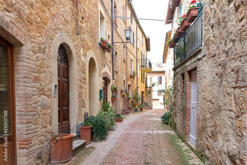 Street in Pienza  Tuscany