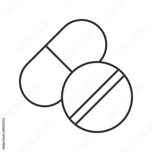 Pills linear icon