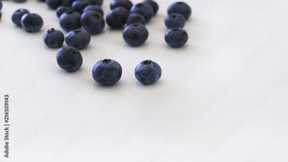 Blueberries and cranberries, berries on a white background. Berry light background. Blueberries and cranberries, berries on a white background. Berry light background.