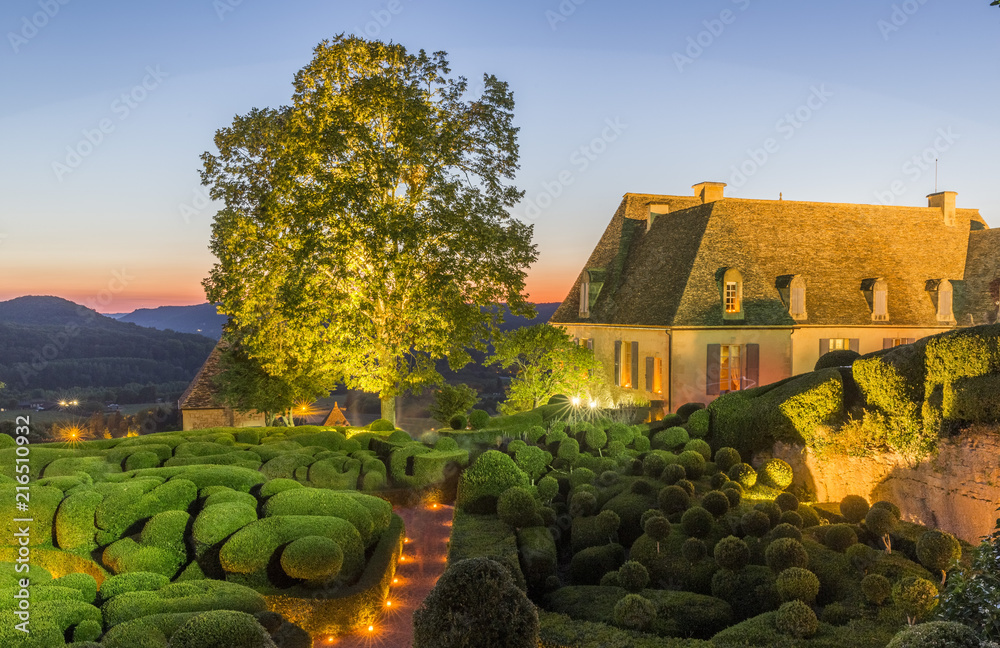 Beautiful gardens at Chateau de Marqueyssac