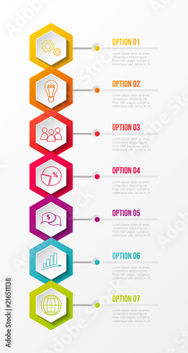 Business infographic with colourful icons. Vector.