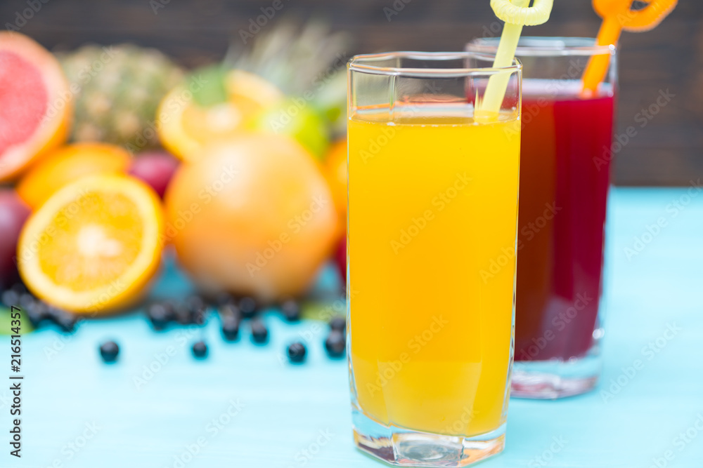 Glass of freshly squeezed orange juice Glass of freshly squeezed orange juice