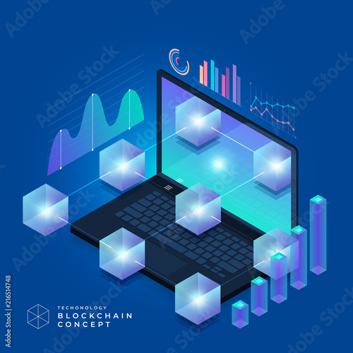 Blockchain and cryptocurrency concept