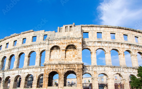 The Pula Arena, Ancient Roman architecture © dejtan05