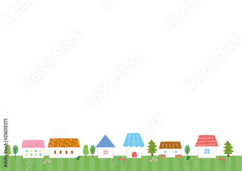 住宅群のメッセージ素材