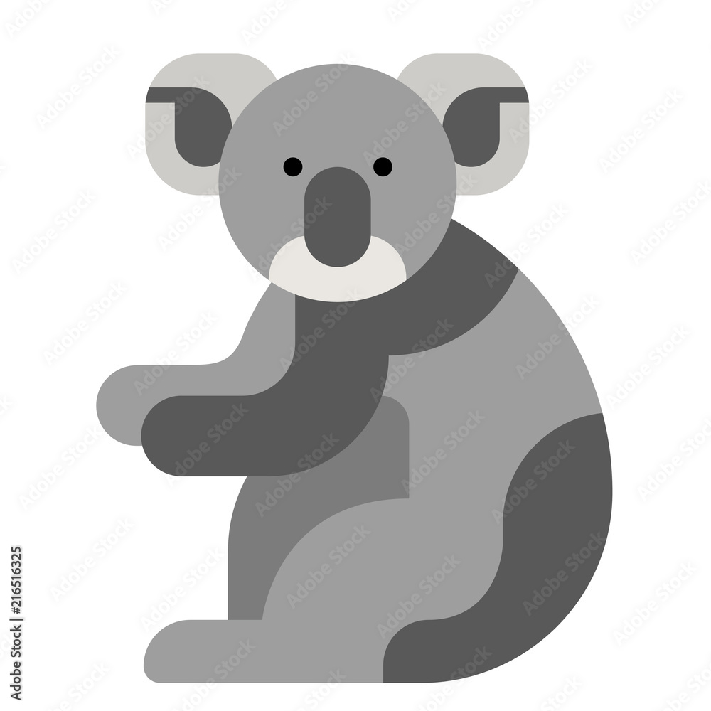 Koala flat illustration Koala flat illustration
