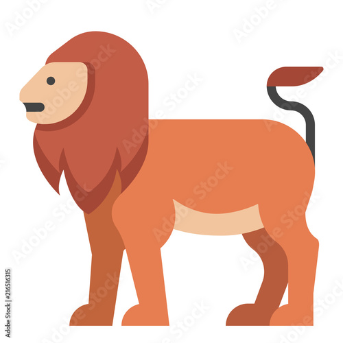 Lion flat illustration