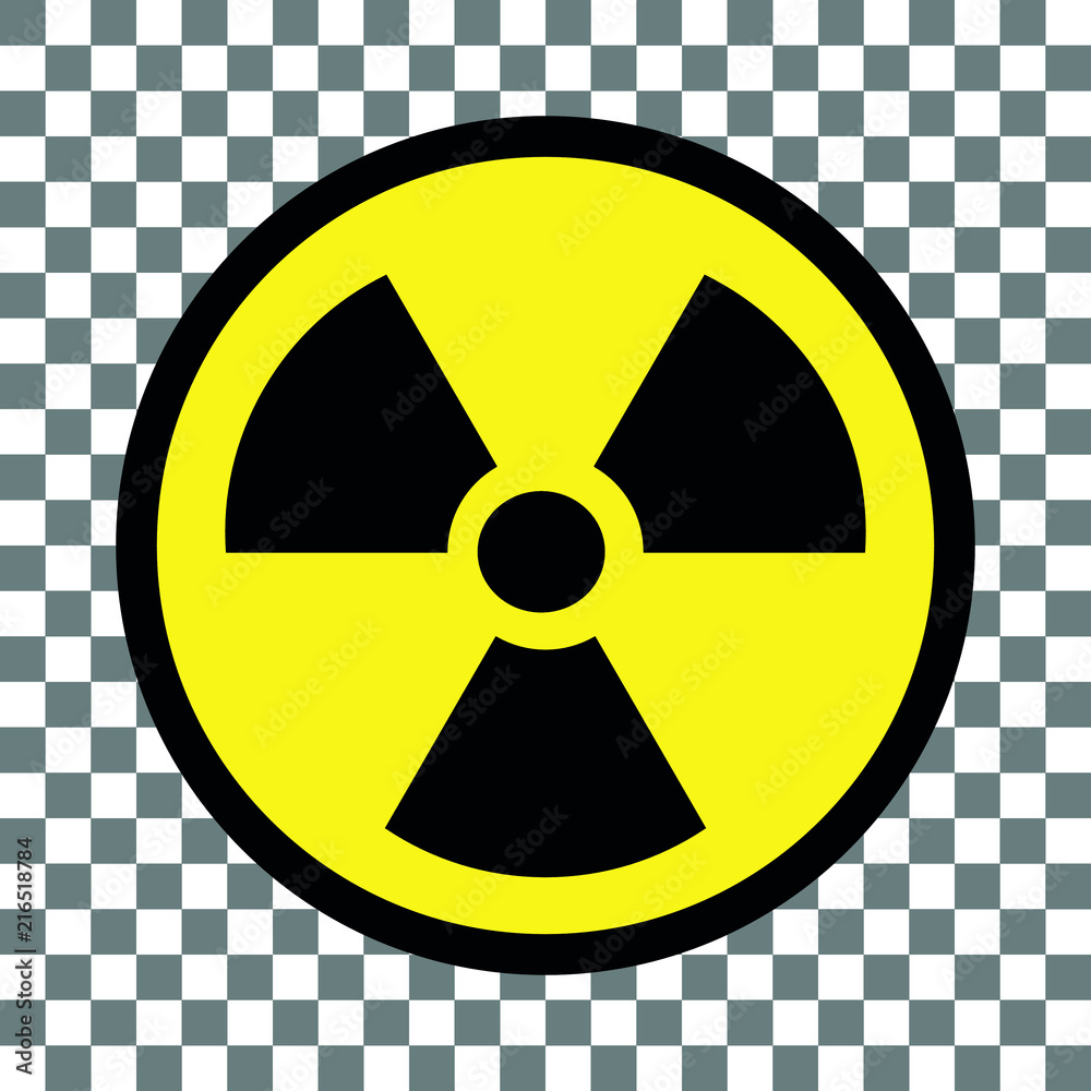 Fototapeta premium Achtung Strahlung Transparent 