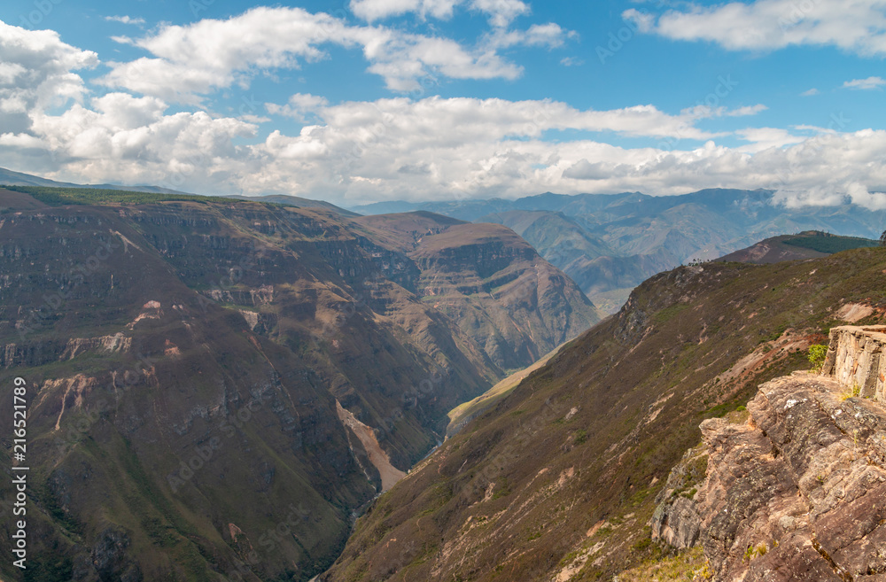 Sonche canyon near the city of Chachapoyas Peru