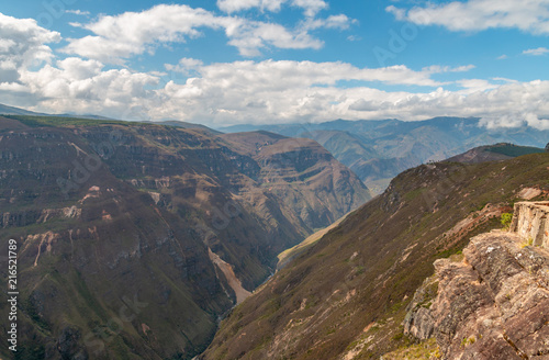 Sonche canyon near the city of Chachapoyas Peru