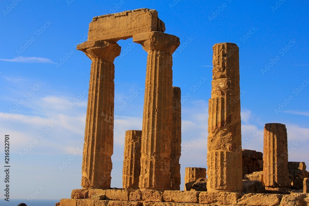 Griechische Tempelruine in Agrigent auf Sizilien