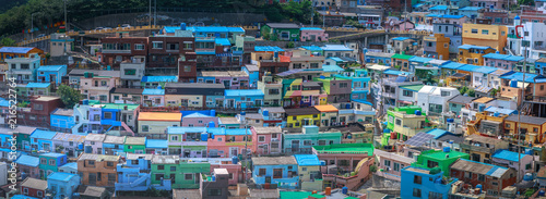 Panorama view of Gamcheon Culture Village located in Busan city © yooranpark