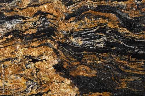 Black and Orange Granite Close Up