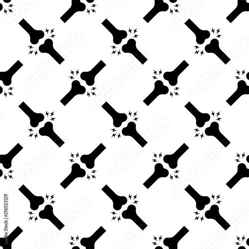 Human Bone Joint Pain Seamless Pattern