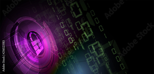 Cybersecurity and information or network protection. Future technology web services for business and internet project