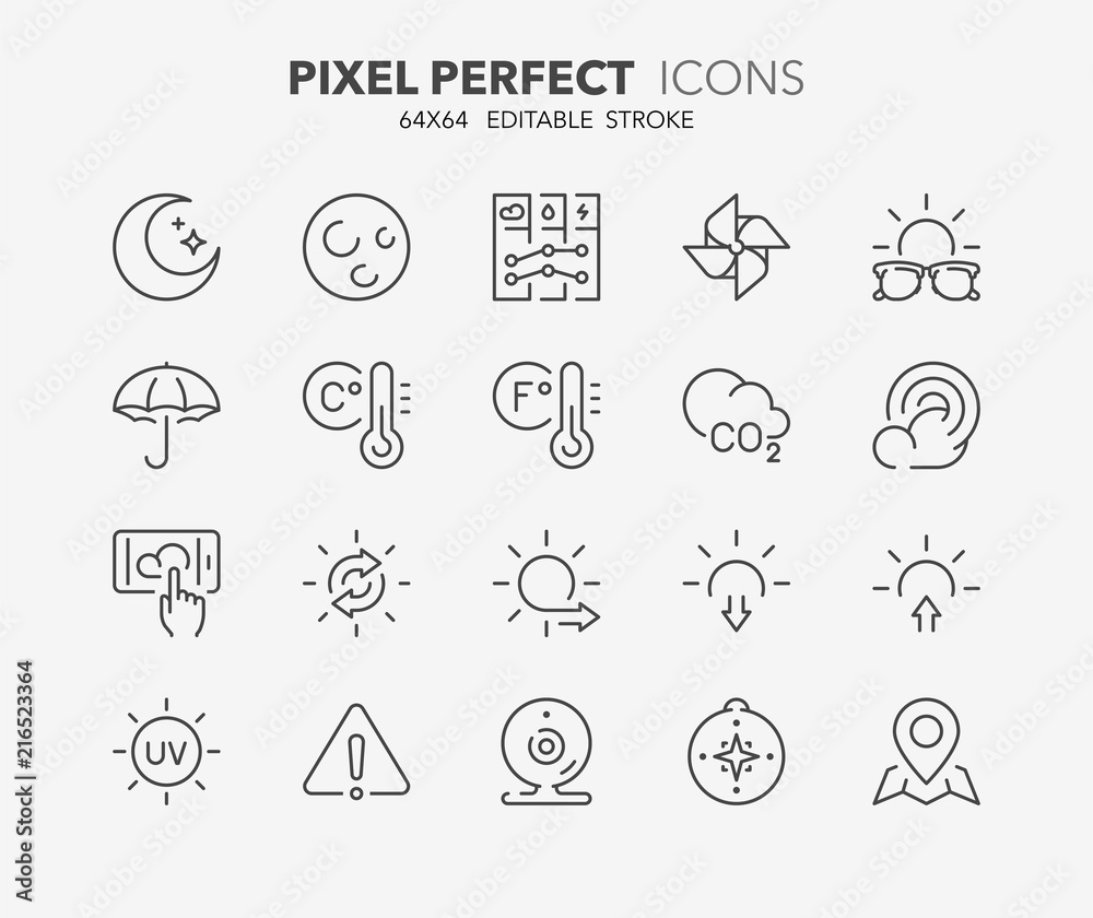 weather thin line icons 2 weather thin line icons 2