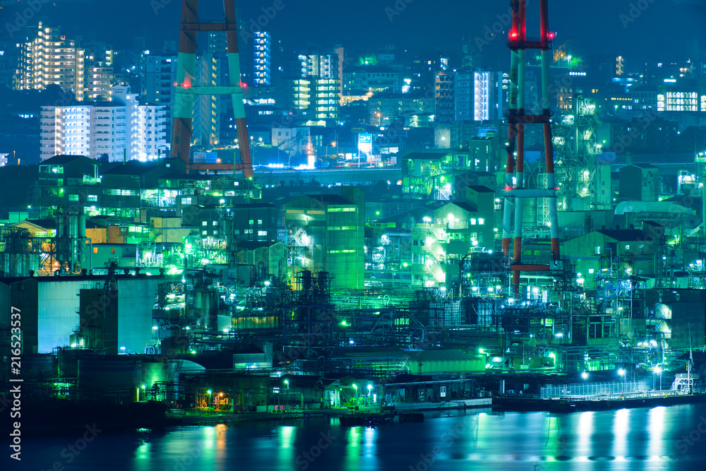 Fototapeta premium 工業都市の夜景