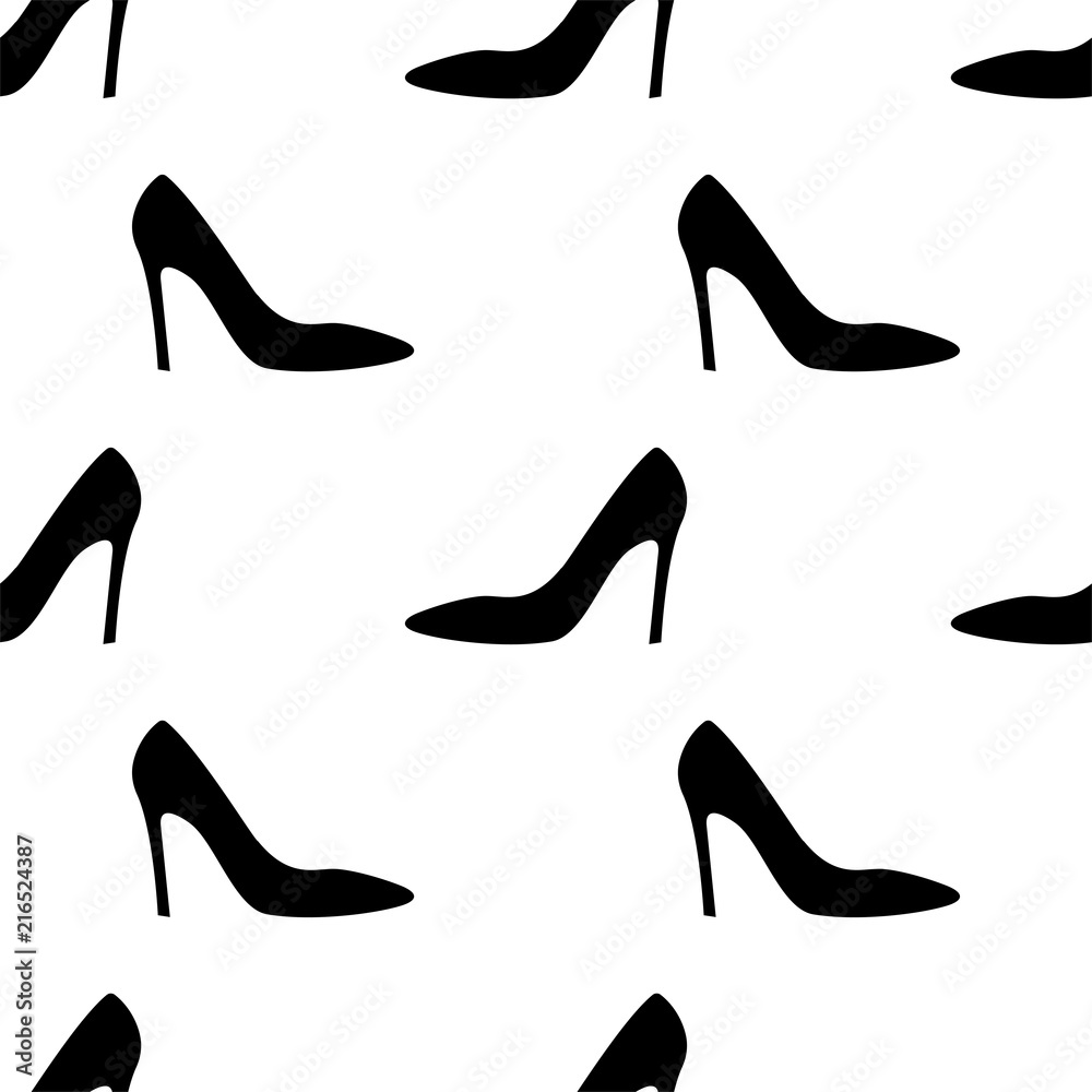 Woman Shoes, Girl Seamless Pattern Woman Shoes, Girl Seamless Pattern